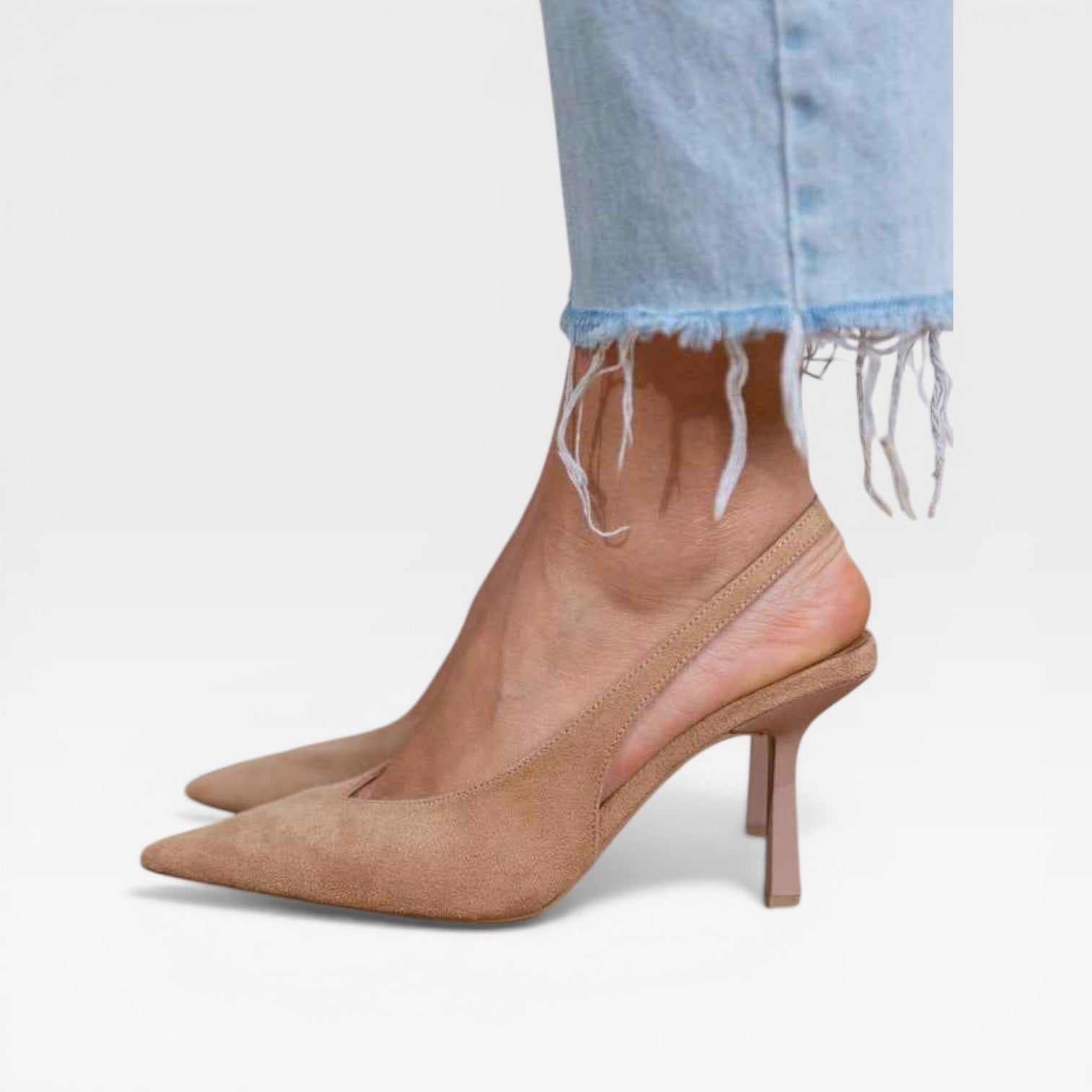 Women's Minimalist Slingback Kitten Heel Pumps