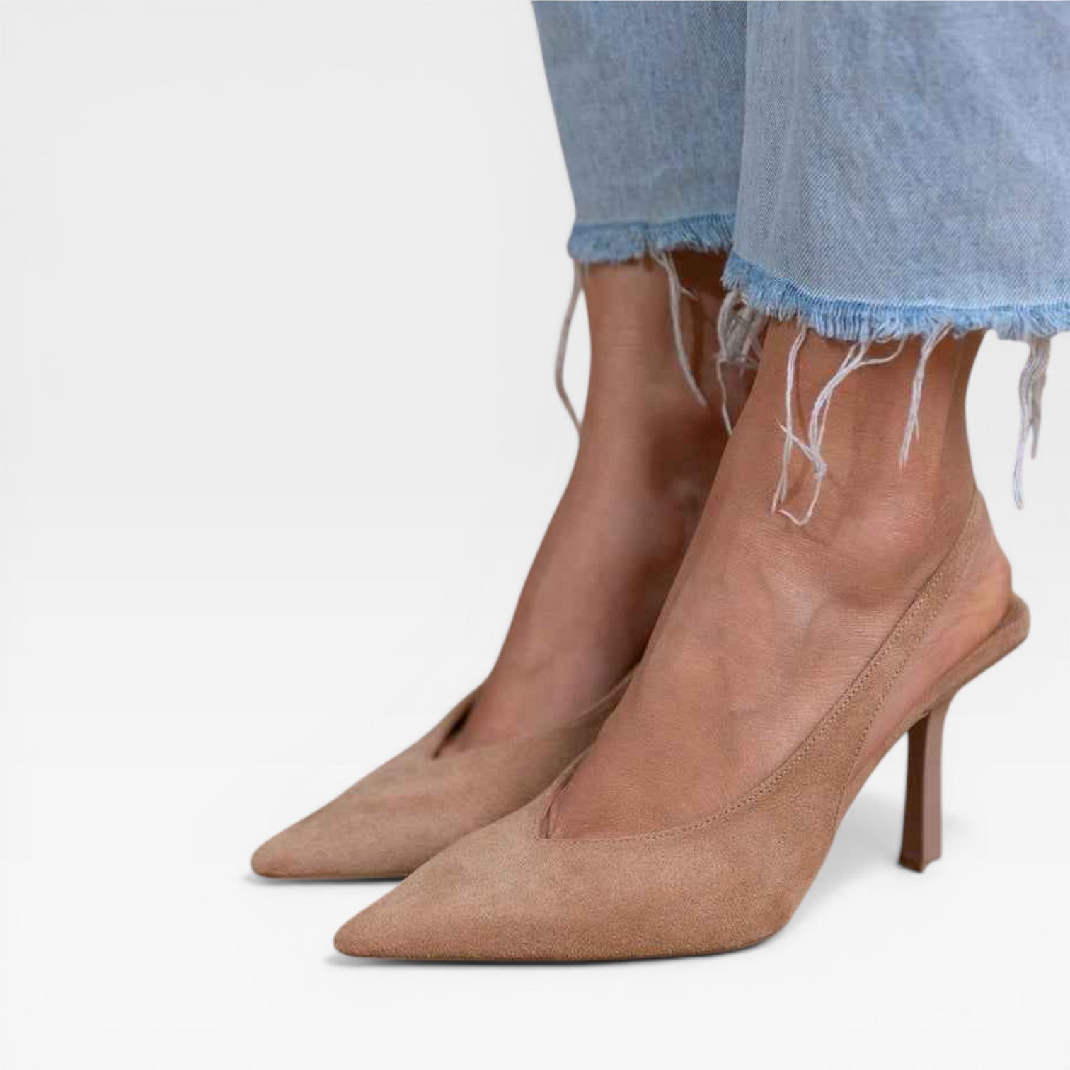 Women's Minimalist Slingback Kitten Heel Pumps