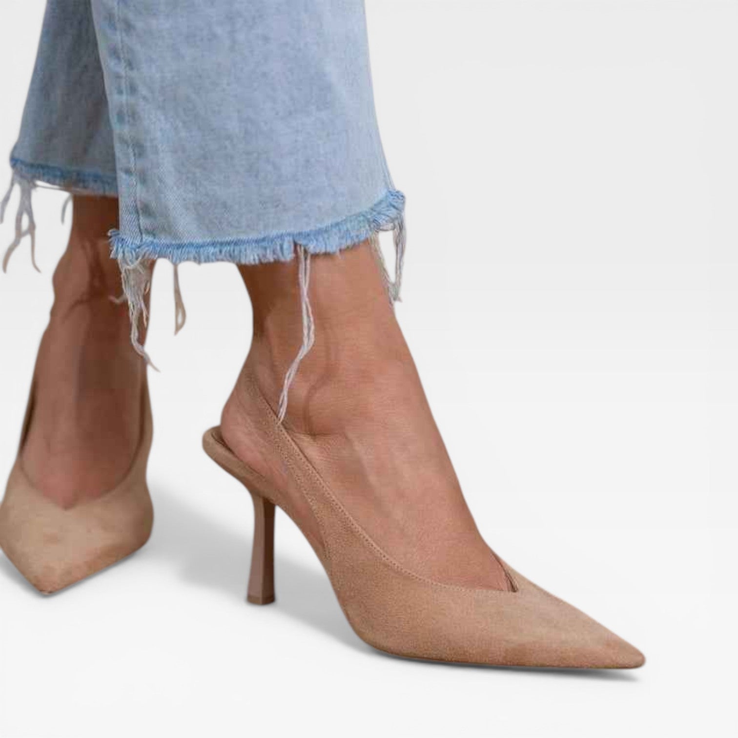 Women's Minimalist Slingback Kitten Heel Pumps