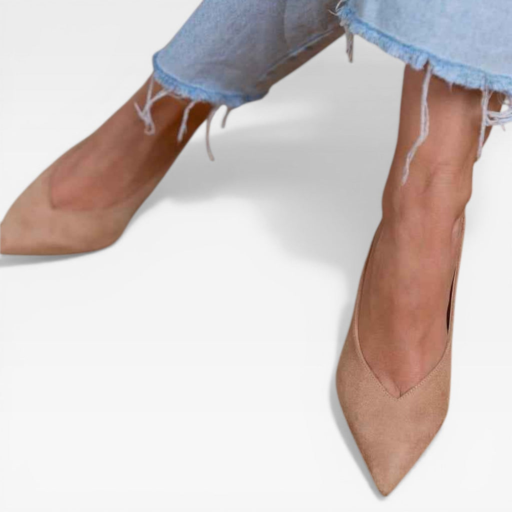 Women's Minimalist Slingback Kitten Heel Pumps
