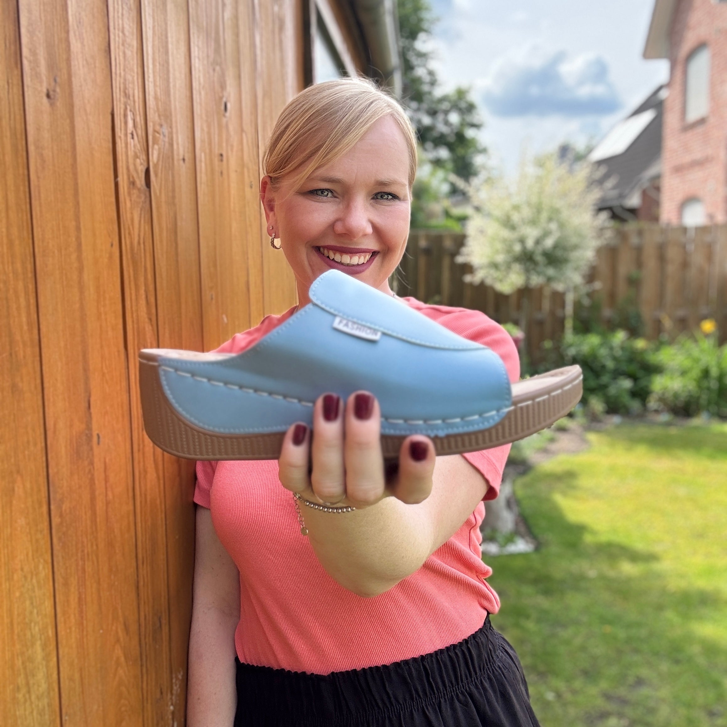 Women's Cushioned Wedge Slide Sandals