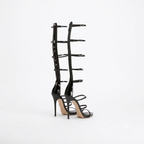 Women's Knee-High Buckle Strap Stiletto Heels