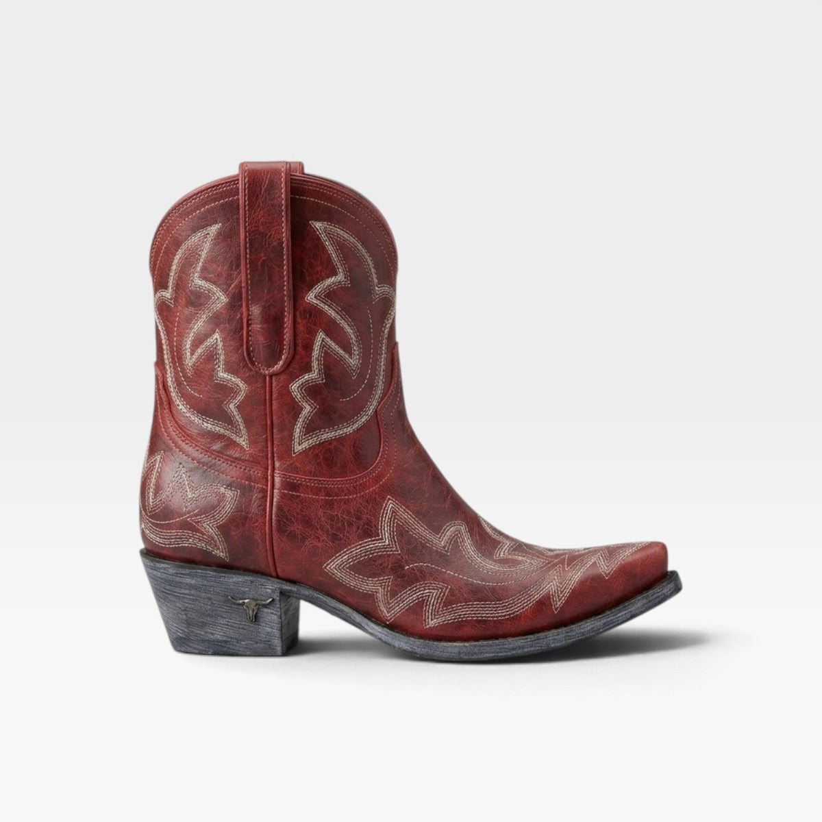 Women's Embroidered Cowboy Booties with Snip Toe