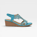 Women's Crystal Strap Embellished Wedges