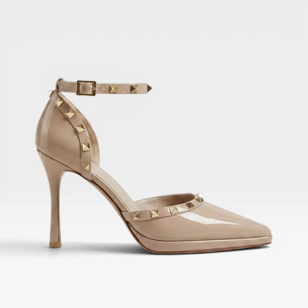 Women's Studded Strap Pointed-Toe Stiletto Pumps