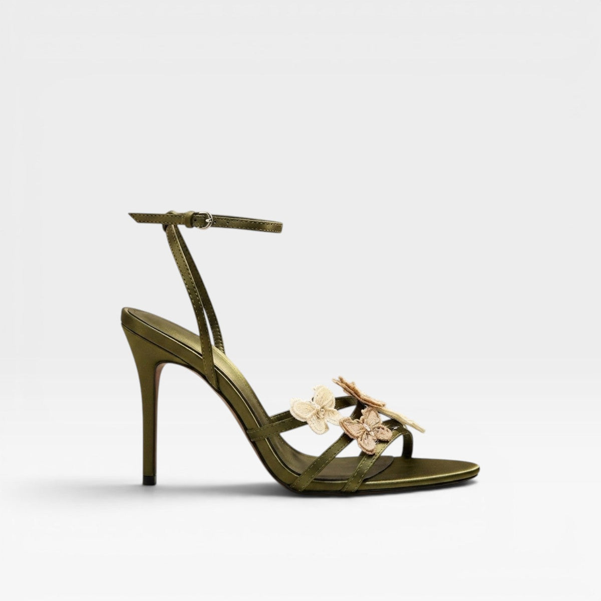 Women's Crystal Butterfly Strappy Heels