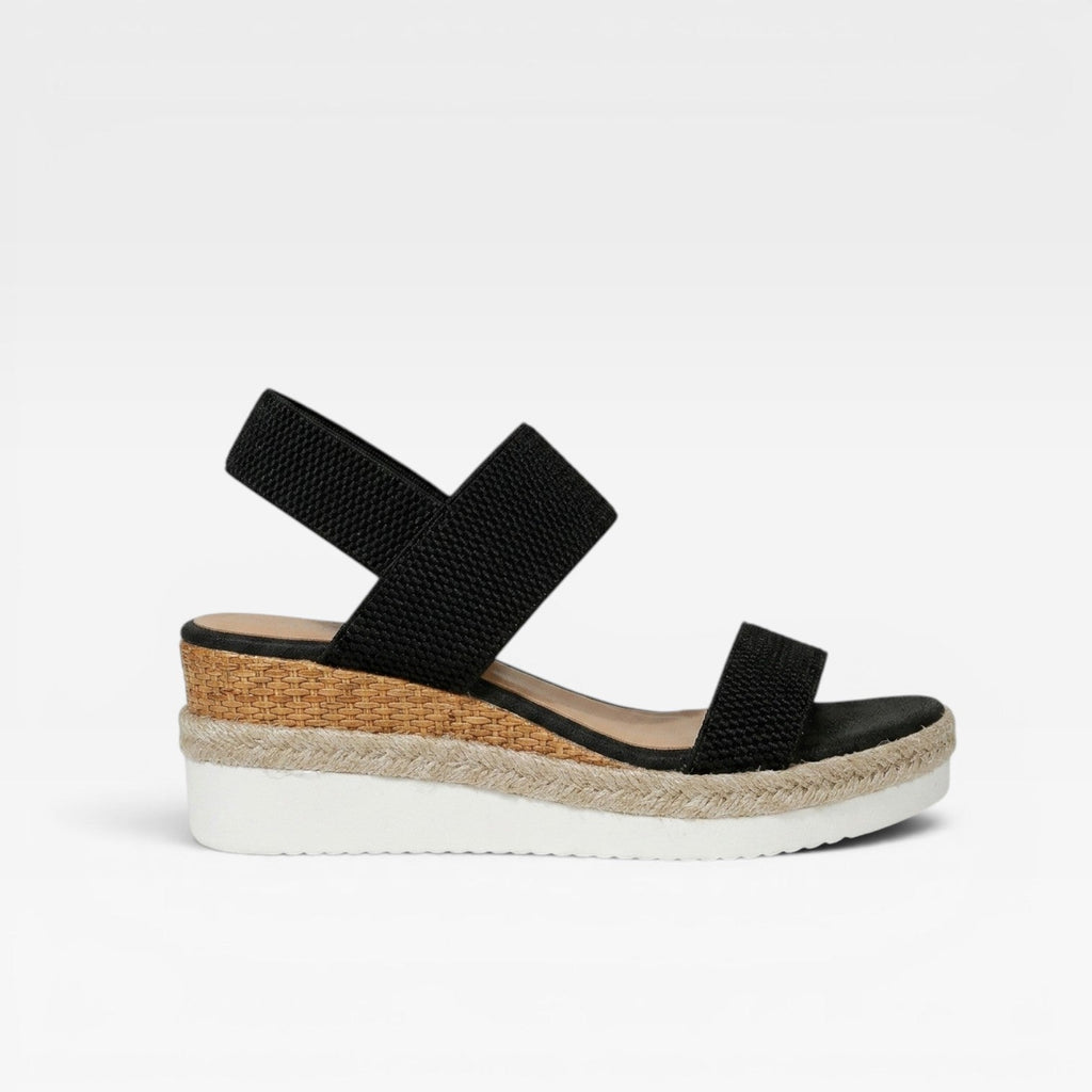 Women's Elastic Strap Espadrille Platform Sandals