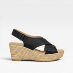 Women's Cross-Strap Espadrille Wedge Sandals