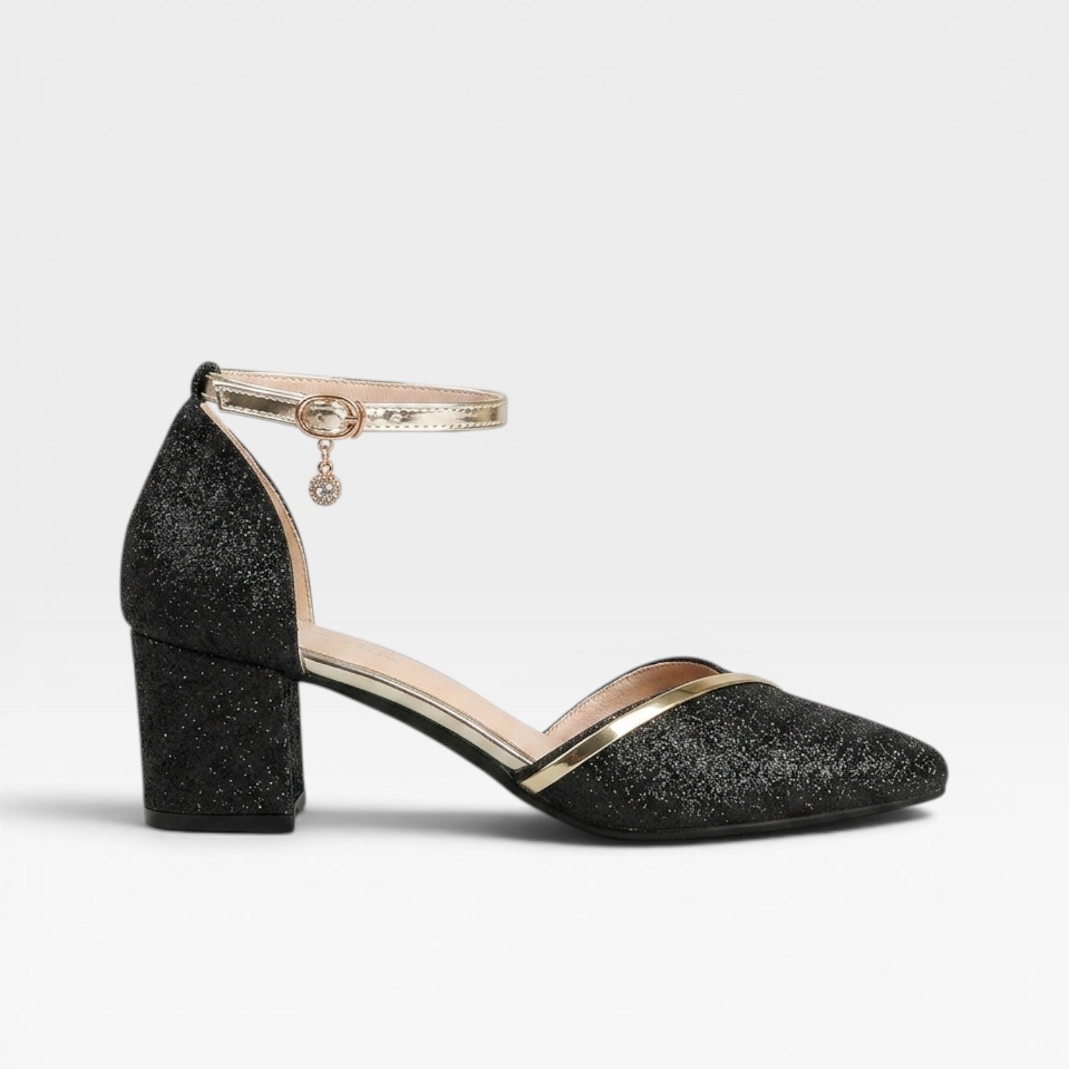 Women's Block Heel Ankle Strap Wedding Pumps