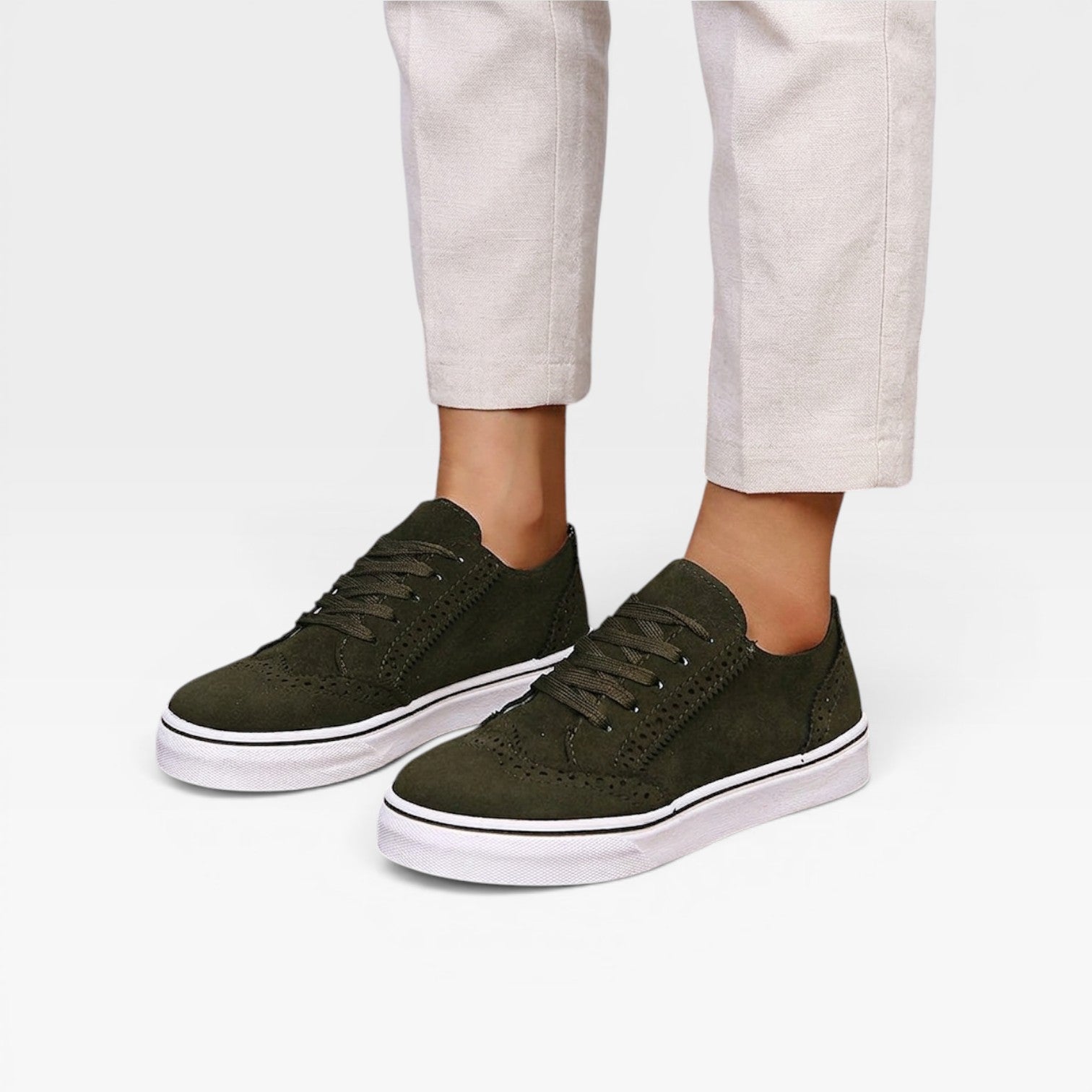 Women's Lace-Up Brogue Platform Trainers