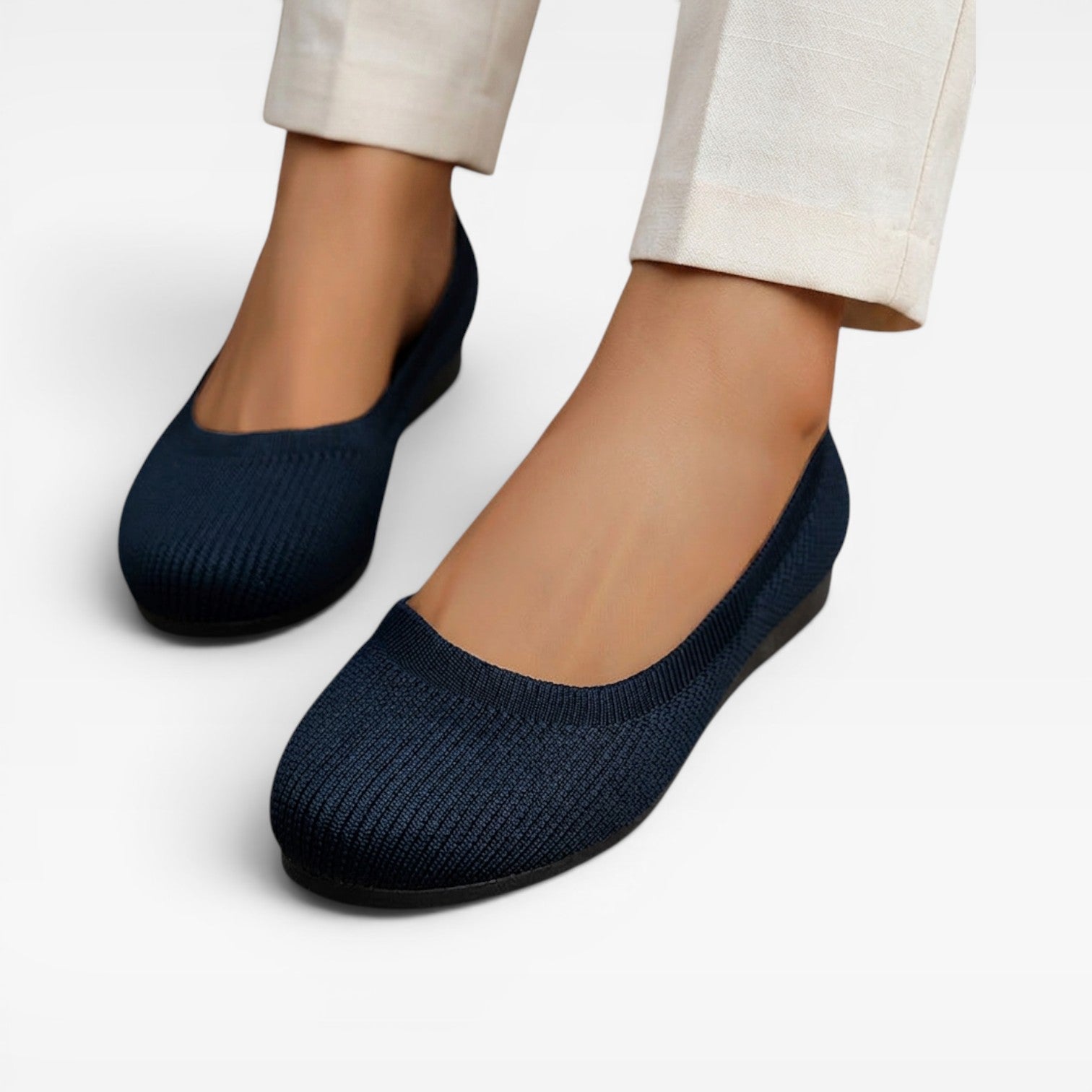 Women's Cushioned Knit Slip-On Ballet Flats