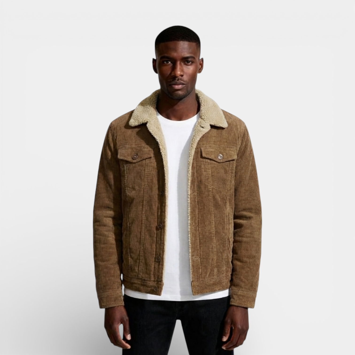 Corduroy Lined Jacket Regular Fit Structured for Men