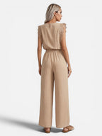 Women's Two-Piece Set with Wide Leg Trousers