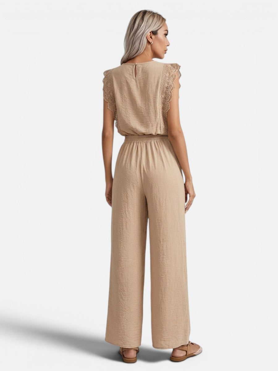 Women's Two-Piece Set with Wide Leg Trousers