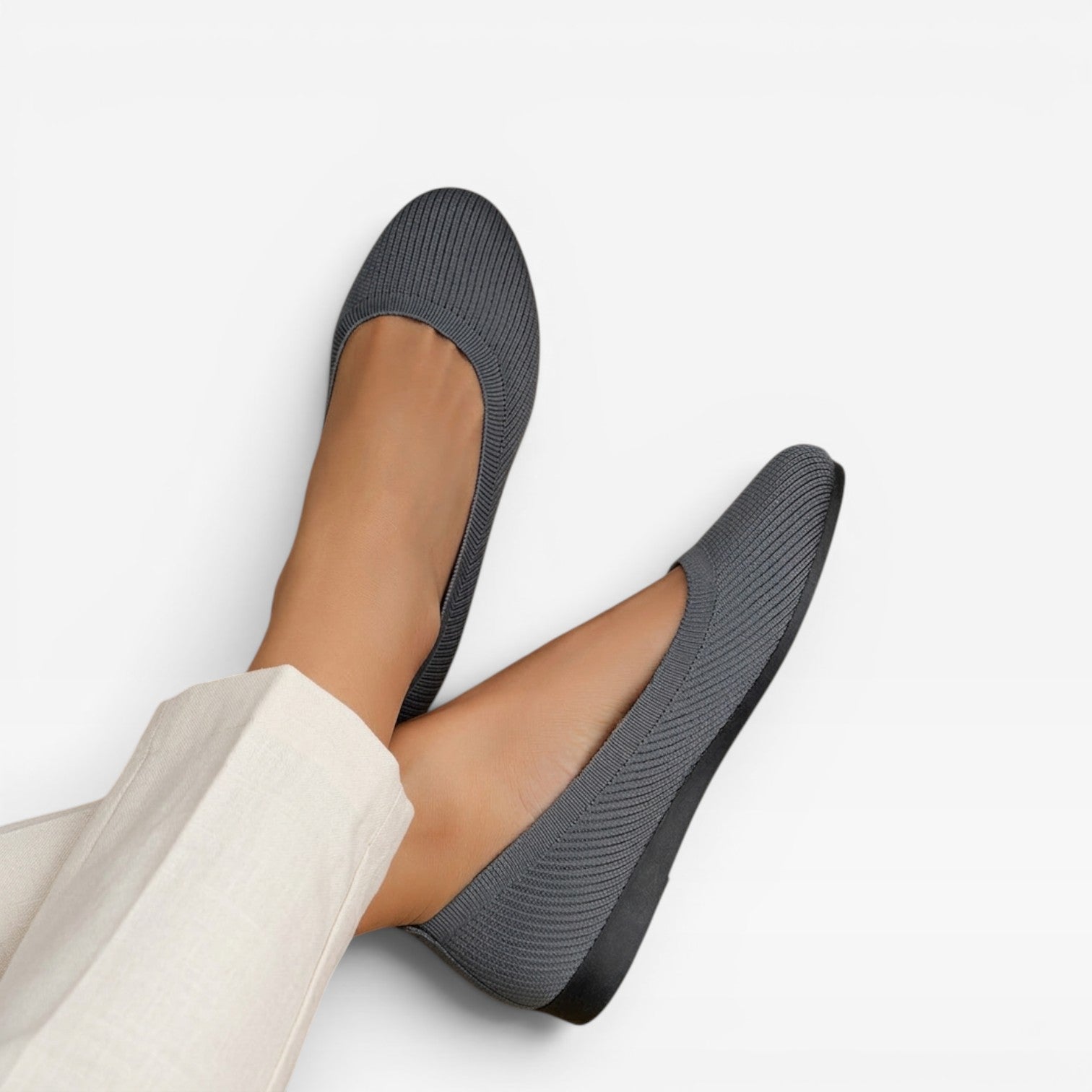 Women's Cushioned Knit Slip-On Ballet Flats