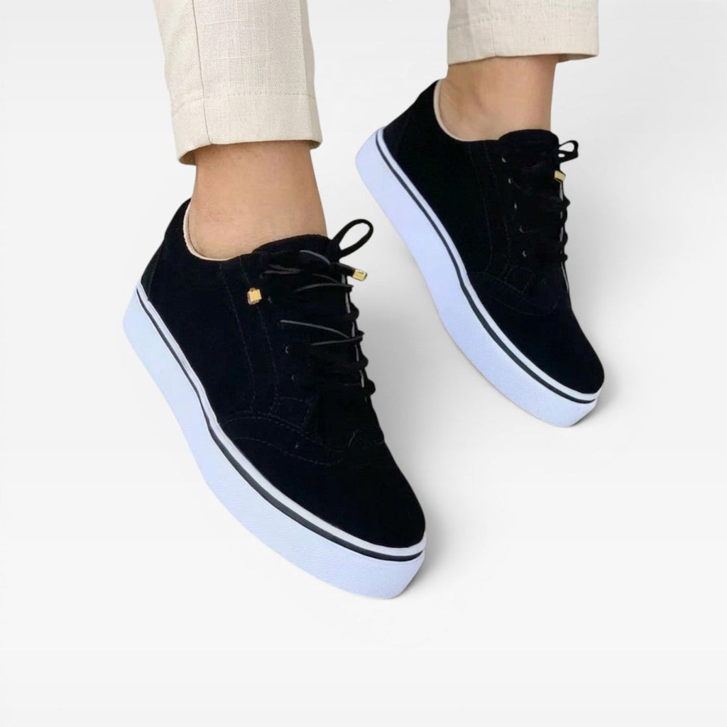 Women's Lace-Up Brogue Platform Trainers