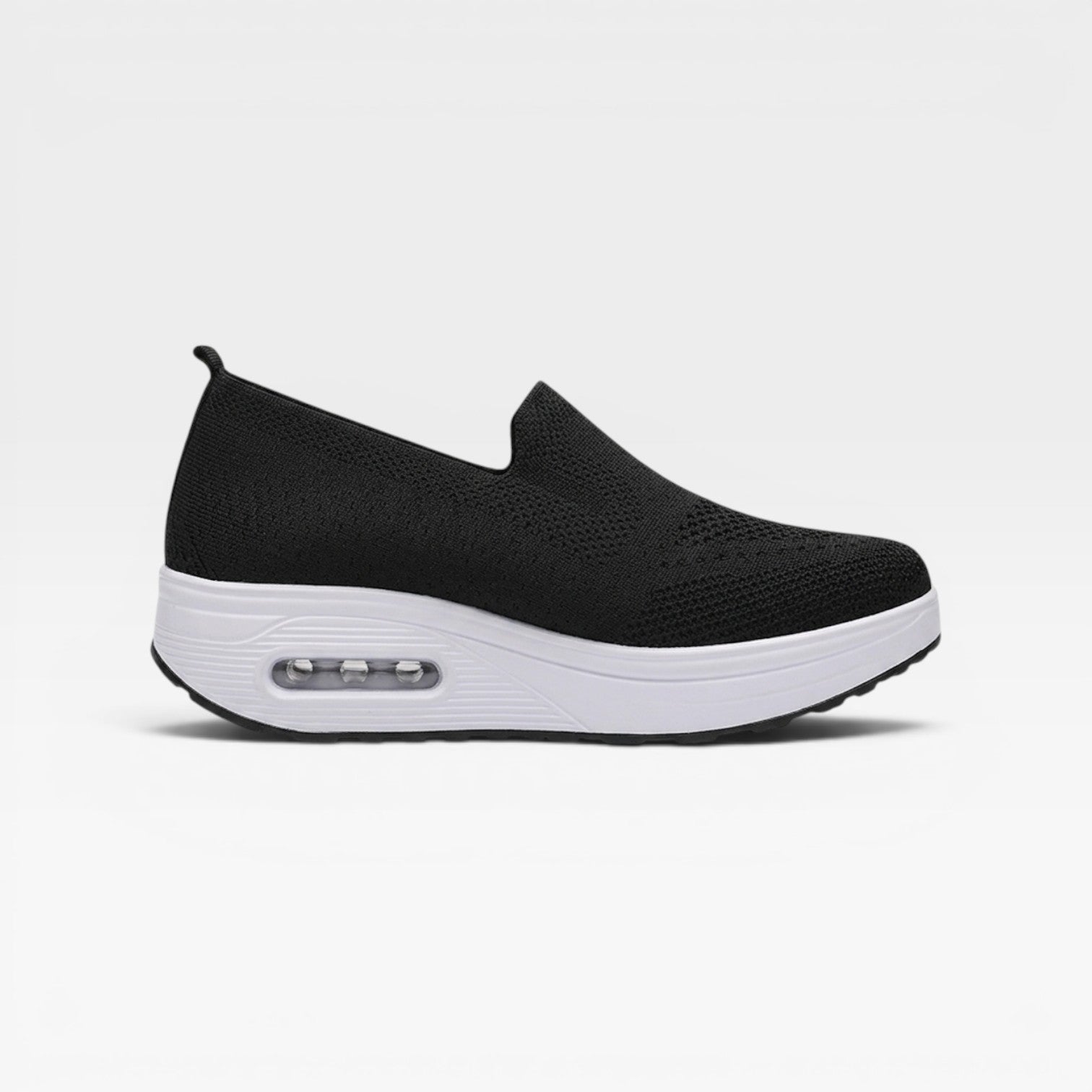 Women's Breathable Knit Slip-On Platform Trainers