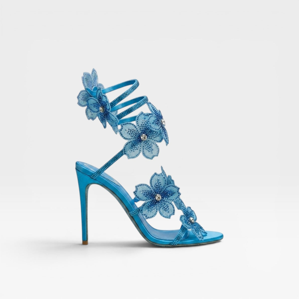 Women's Crystal Orchid Ankle Wrap Sandals