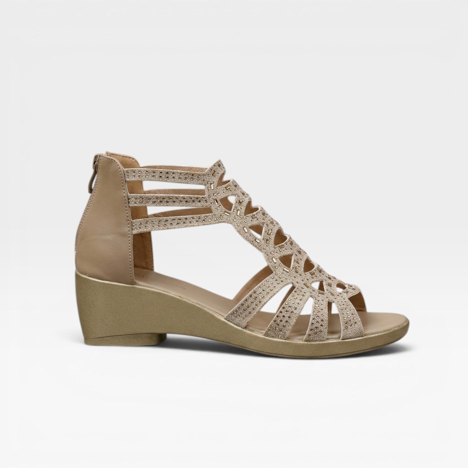 Women's Rhinestone Gladiator Wedge Sandals