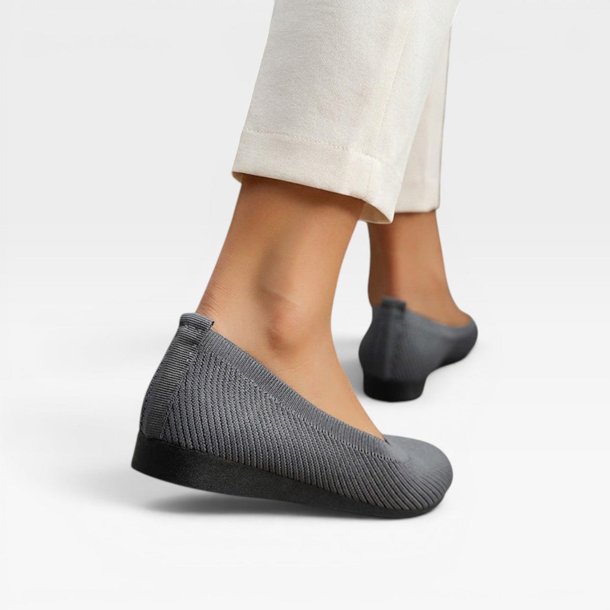 Women's Cushioned Knit Slip-On Ballet Flats