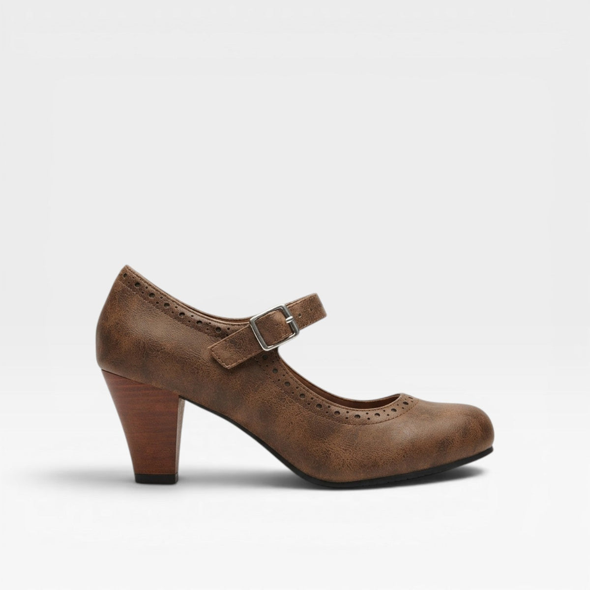 Women's Vintage Brogue Mary Jane Pumps