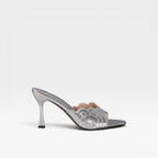 Women's Crystal Sculpted Mule Heels