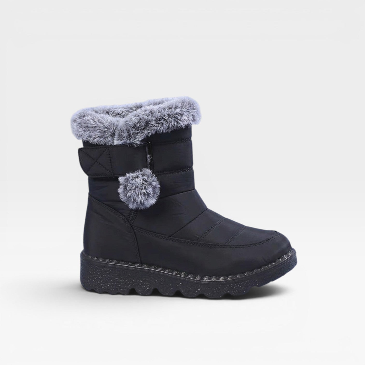 Women's Quilted Faux Fur Snow Boots