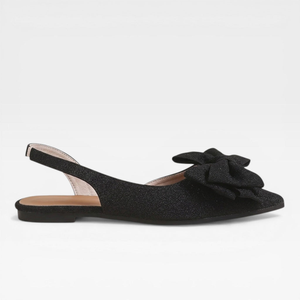 Women's Pointed-Toe Slingback Flats with Bow