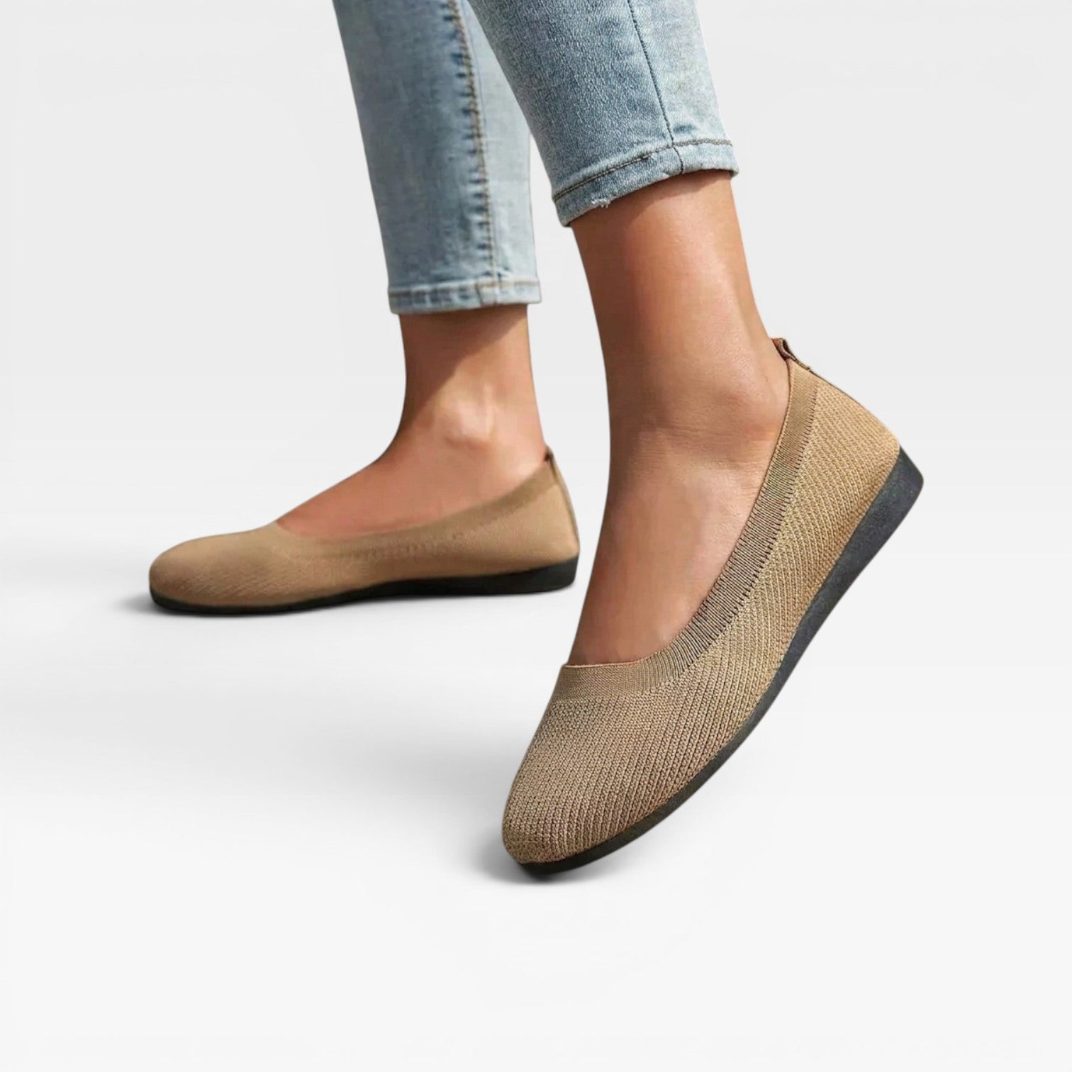 Women's Cushioned Knit Slip-On Ballet Flats