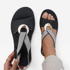 Women's Boho Toe-Loop Slingback Sandals