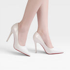 Women's Glossy Pointed-Toe Stiletto Pumps for Occasions
