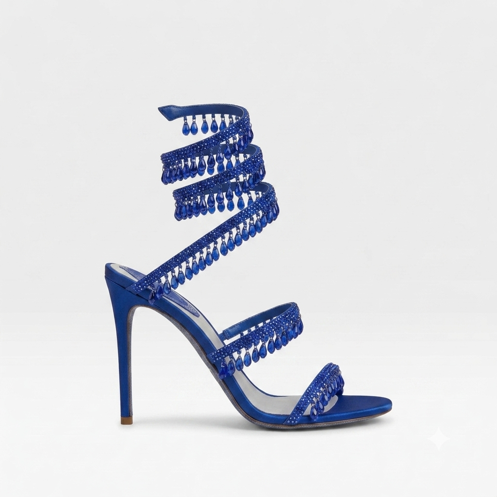 Women's Crystal Embellished Strappy Evening Sandals