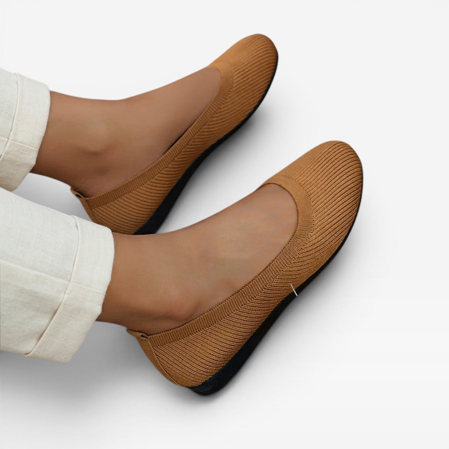 Women's Cushioned Knit Slip-On Ballet Flats