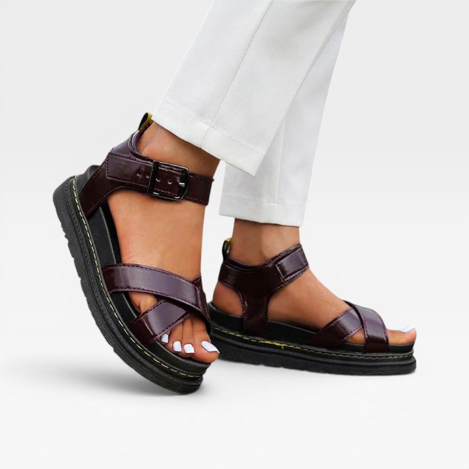 Women's Chunky Platform Cross-Strap Sandals