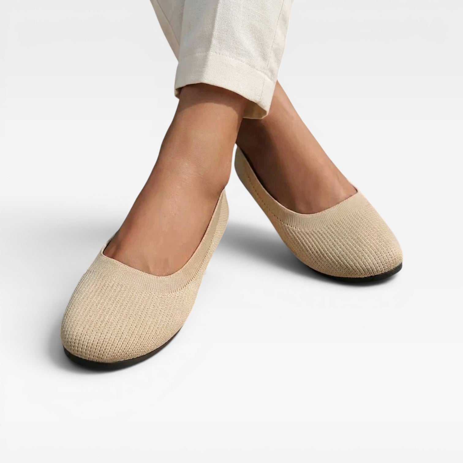 Women's Cushioned Knit Slip-On Ballet Flats