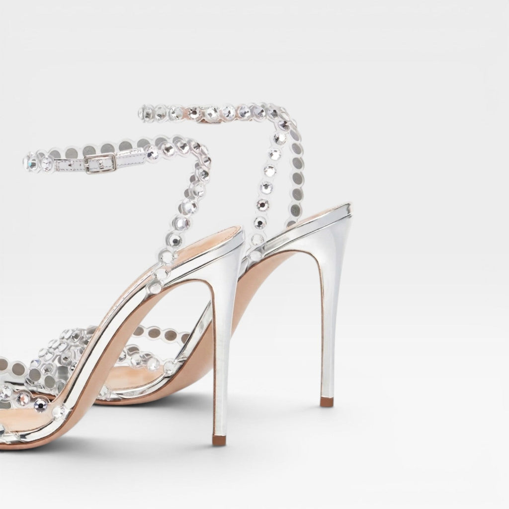 Women's Crystal Strappy Stiletto Heels