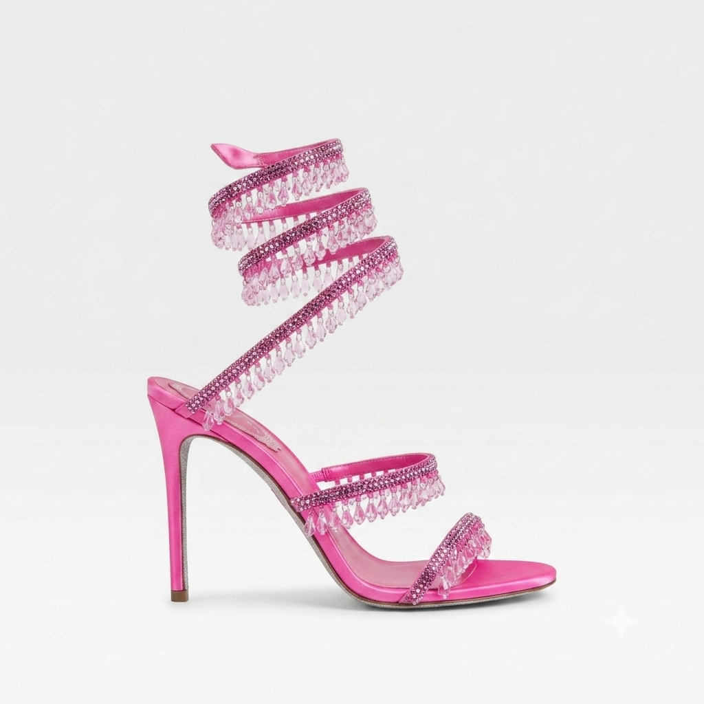 Women's Crystal Embellished Strappy Evening Sandals