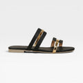 Women's Flat Slide Sandals with Square Toe