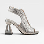 Women's Sculpted Heel Woven Statement Sandals