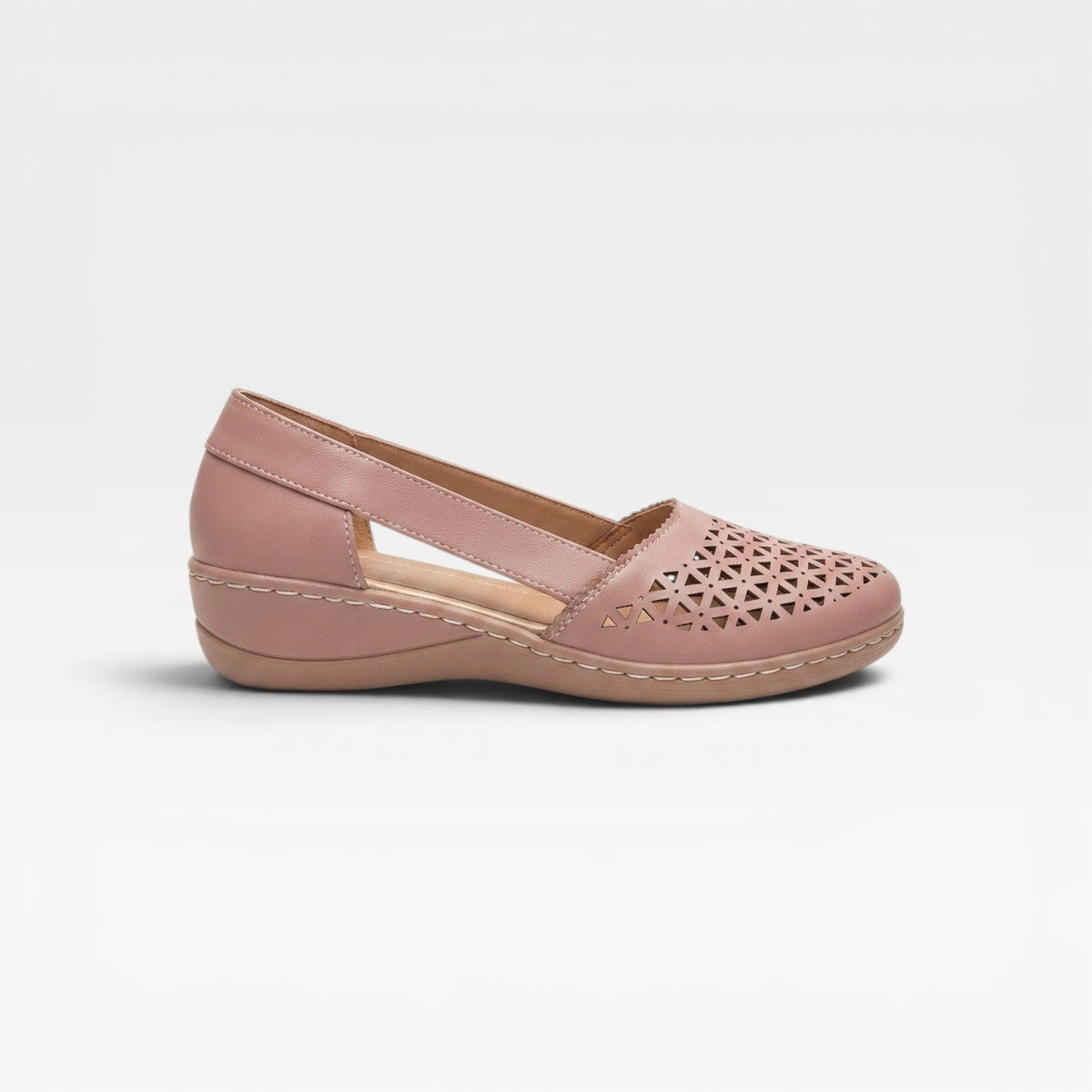 Women's Cutout Closed-Toe Wedge Sandals