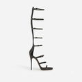 Women's Knee-High Buckle Strap Stiletto Heels