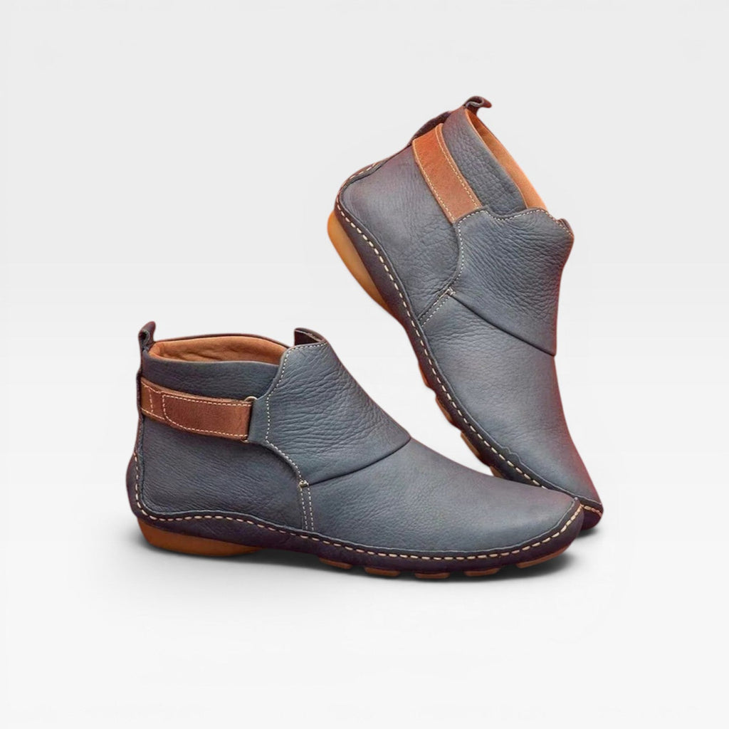 Women's Cushioned Leather Ankle Boots for Autumn