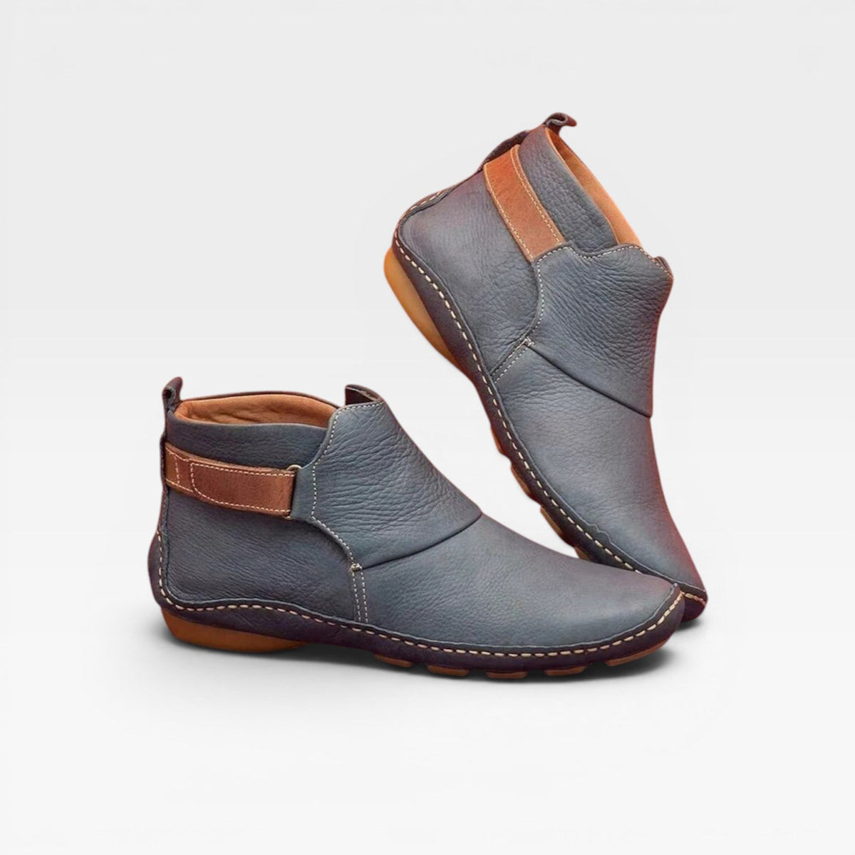 Women's Cushioned Leather Ankle Boots for Autumn