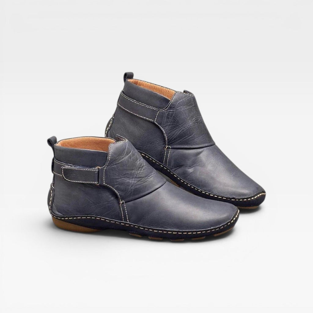 Women's Cushioned Leather Ankle Boots for Autumn