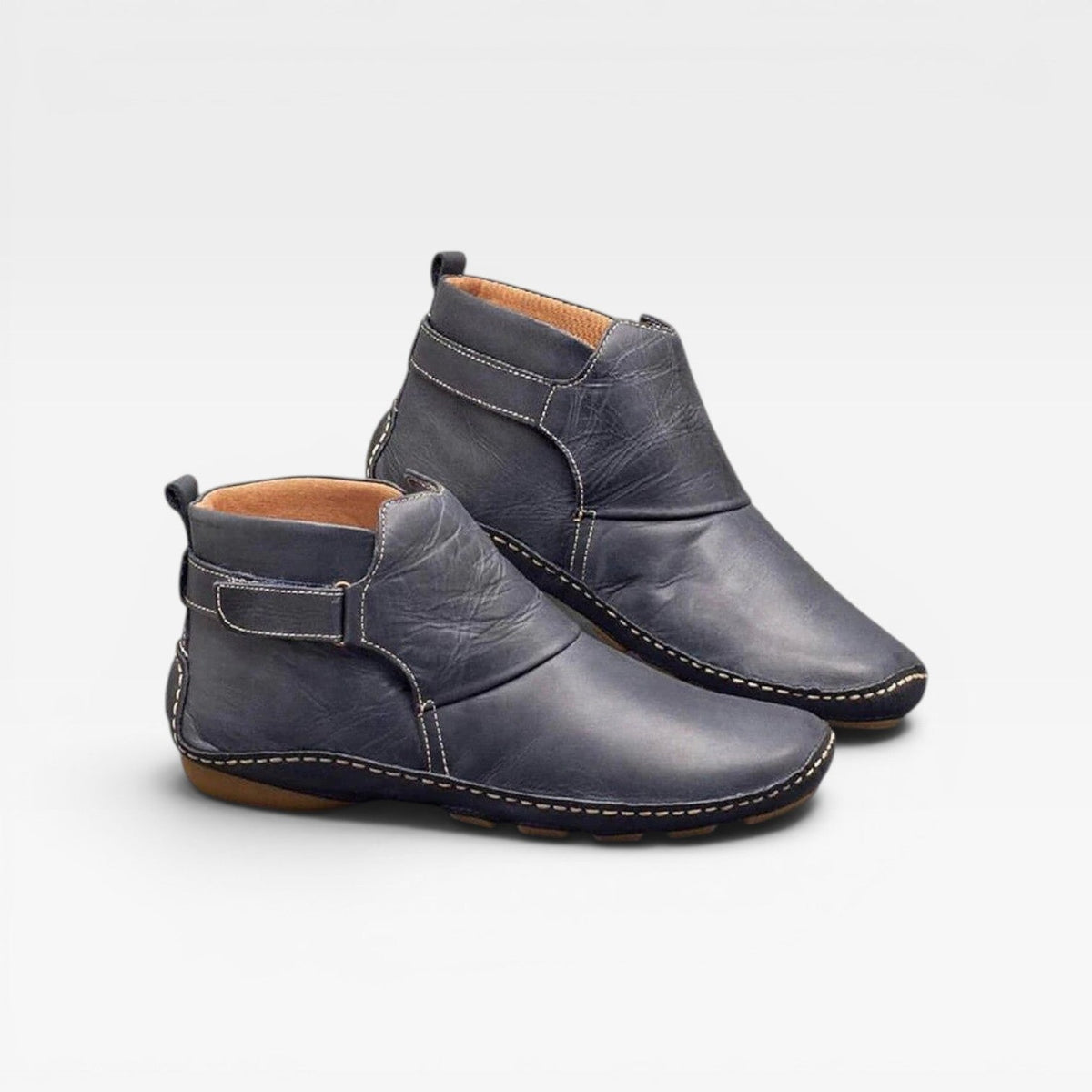 Women's Cushioned Leather Ankle Boots for Autumn