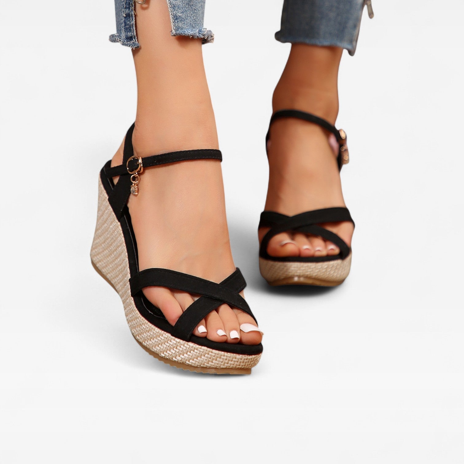 Women's Espadrille Wedge Platform Sandals