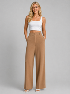 Women's High Waisted Wide Leg Trousers
