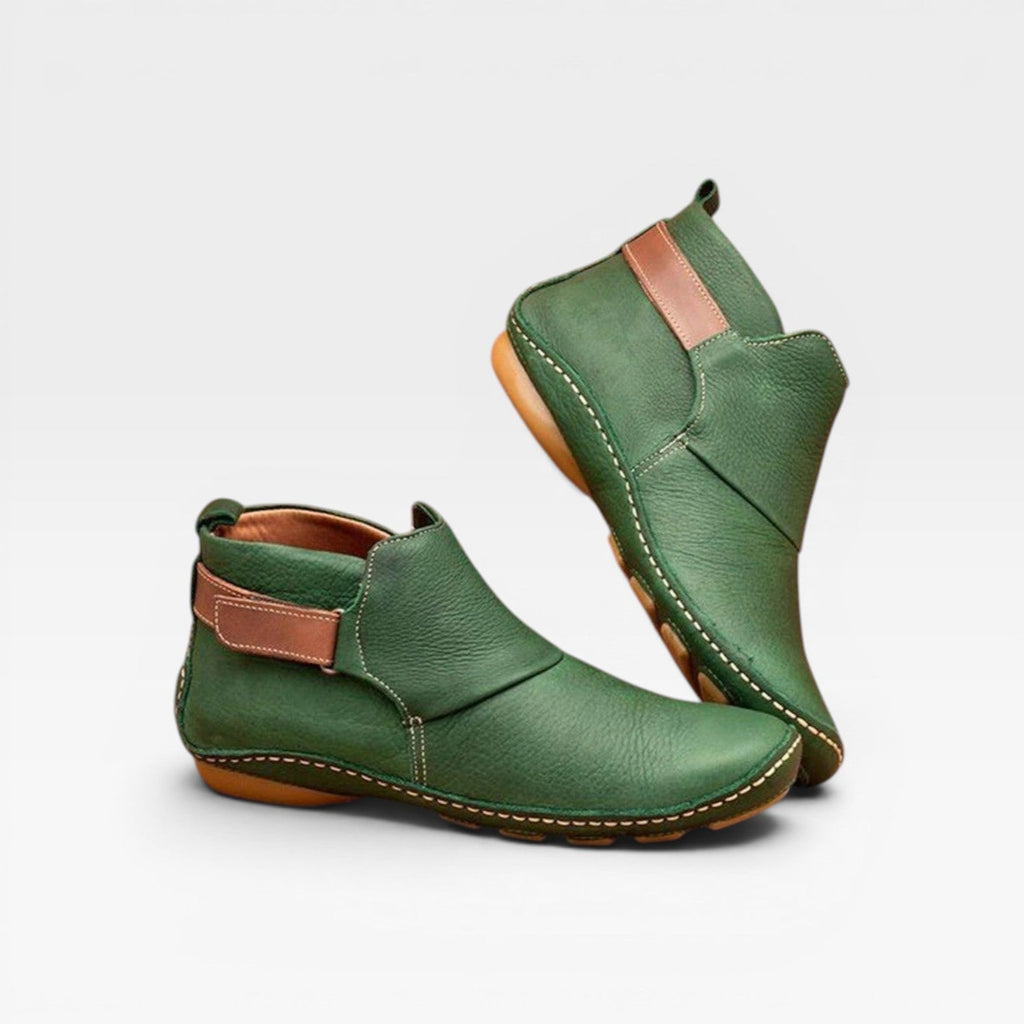 Women's Cushioned Leather Ankle Boots for Autumn
