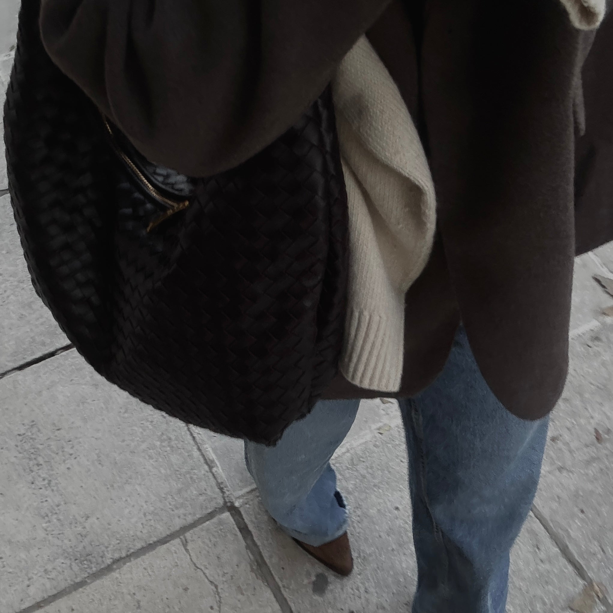 Women's Structured Woven Tote Bag