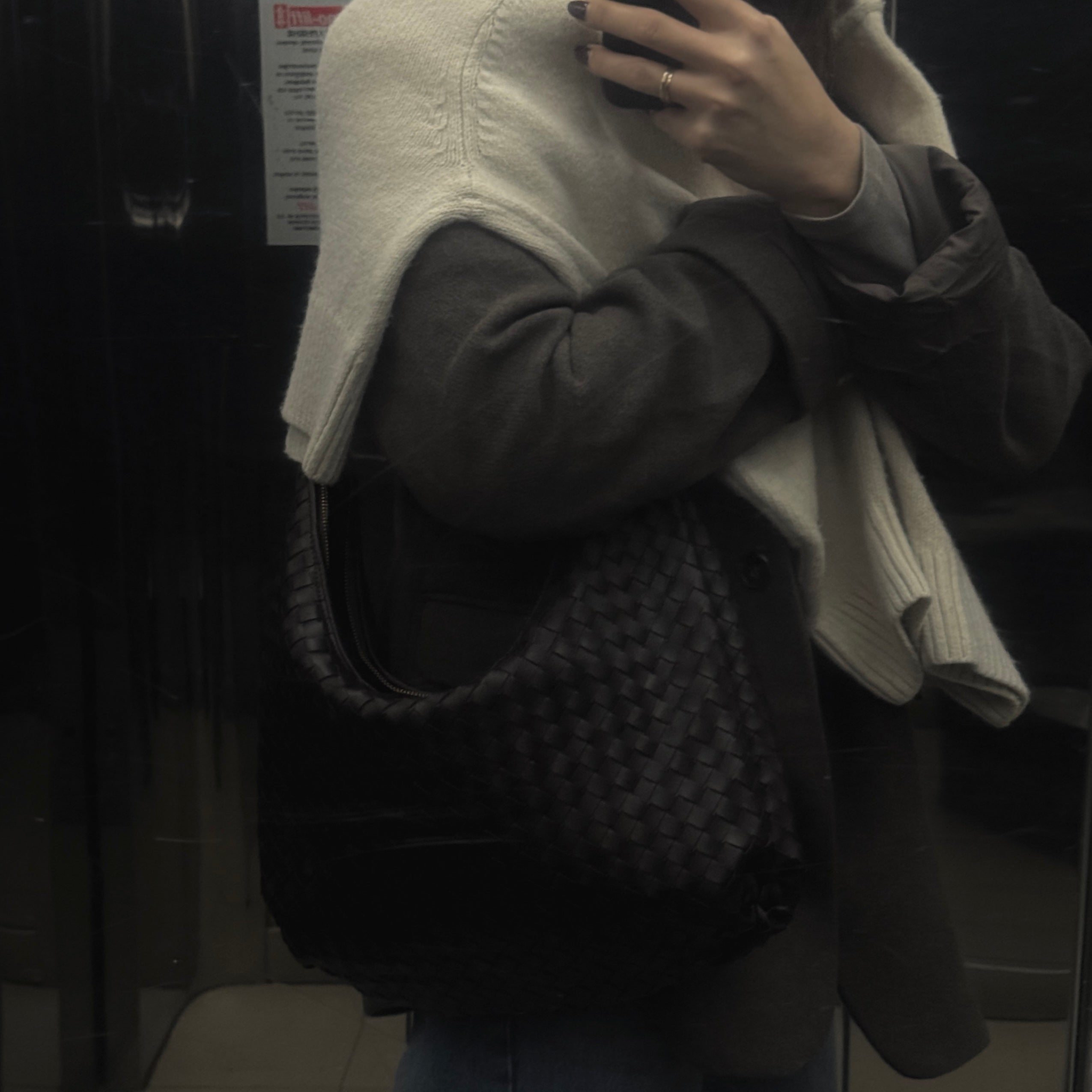 Women's Structured Woven Tote Bag